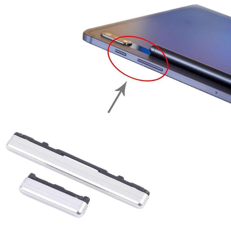 For Samsung Galaxy Tab S7+ SM-T970/T976 Original Power Button and Volume Control Button (Silver)