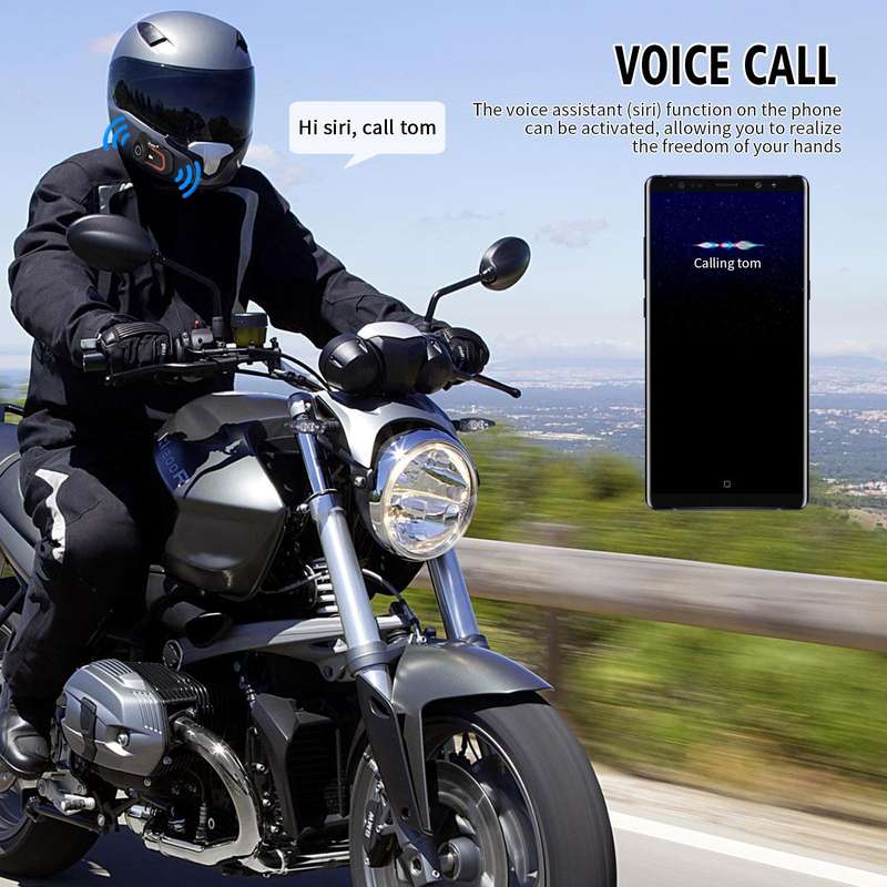 WUPP CS-1412B1 Bluetooth 5.1 S2 Motorcycle Helmet Full Duplex Bluetooth Intercom Headset Earphone...