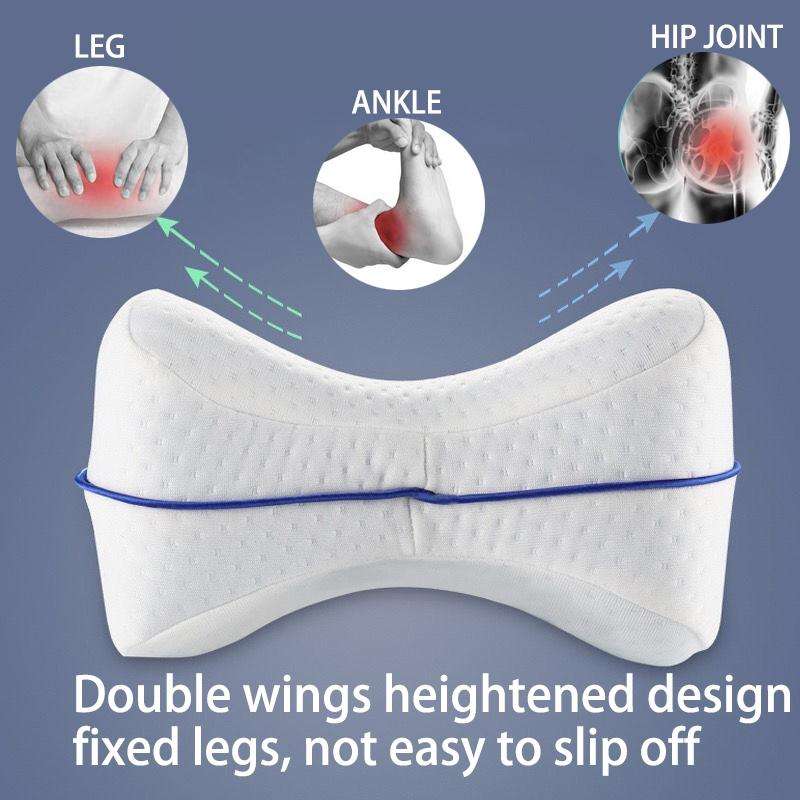 Body Memory Cotton Leg Pillow Sleeping Orthopedic Sciatica Back Hip Joint for Pain Relief(Blue In...
