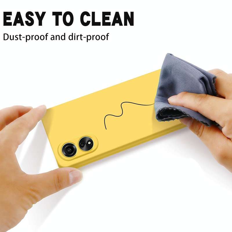 For OPPO A78 4G Pure Color Liquid Silicone Shockproof Phone Case(Yellow)