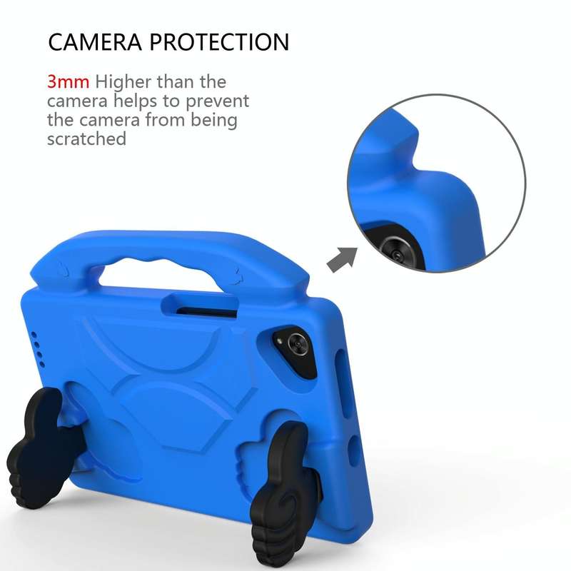 For Samsung Galaxy Tab A9 X110 Thumb Bracket EVA Shockproof Tablet Case(Blue)