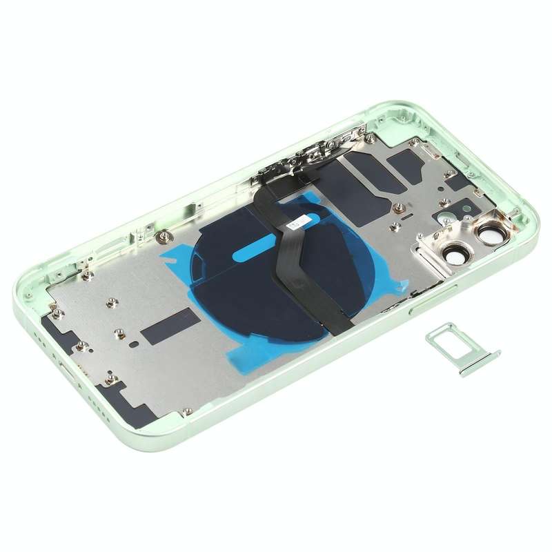 Battery Back Cover (with Side Keys & Card Tray & Power + Volume Flex Cable & Wireless Charging Mo...