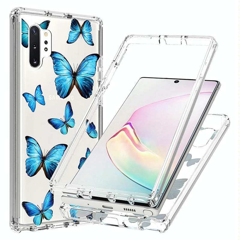For Samsung Galaxy Note 10 Plus 2 in 1 High Transparent Painted Shockproof PC + TPU Protective Ca...