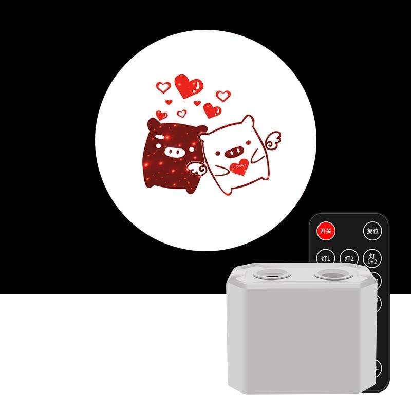 C210 Christmas / Halloween / Tanabata Colorful Laser Star Projection Light LED Night Light(Couple 3)