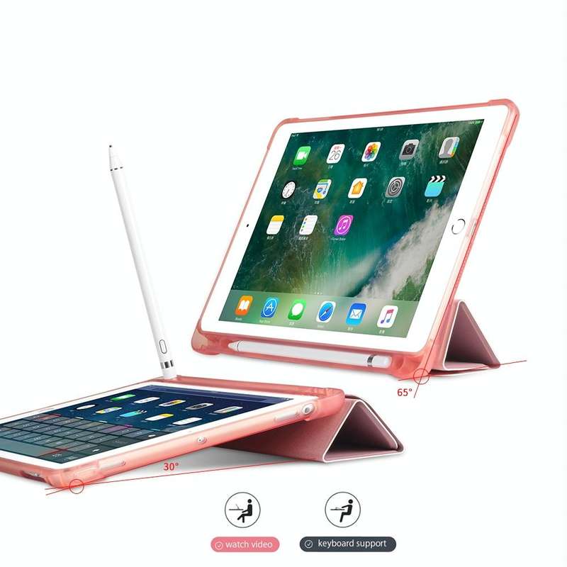 Multi-folding Shockproof TPU Protective Case for iPad 9.7 (2018) / 9.7 (2017) / air / air2, with ...
