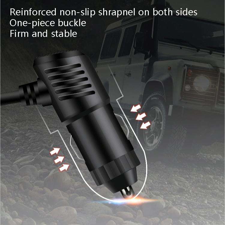 Car Cigarette Lighter Multi-Function Mobile Phone Charging USB Car Charge 12/24V Adapter Plug(Bla...