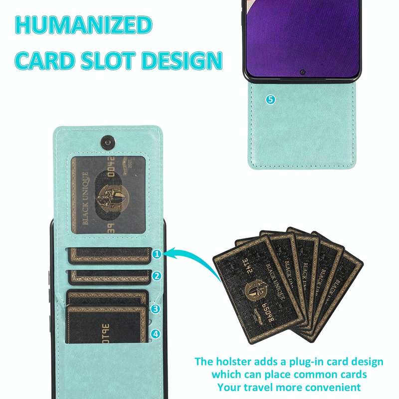 For Samsung Galaxy A73 5G Solid Color PC + TPU Protective Case with Holder & Card Slots(Green)
