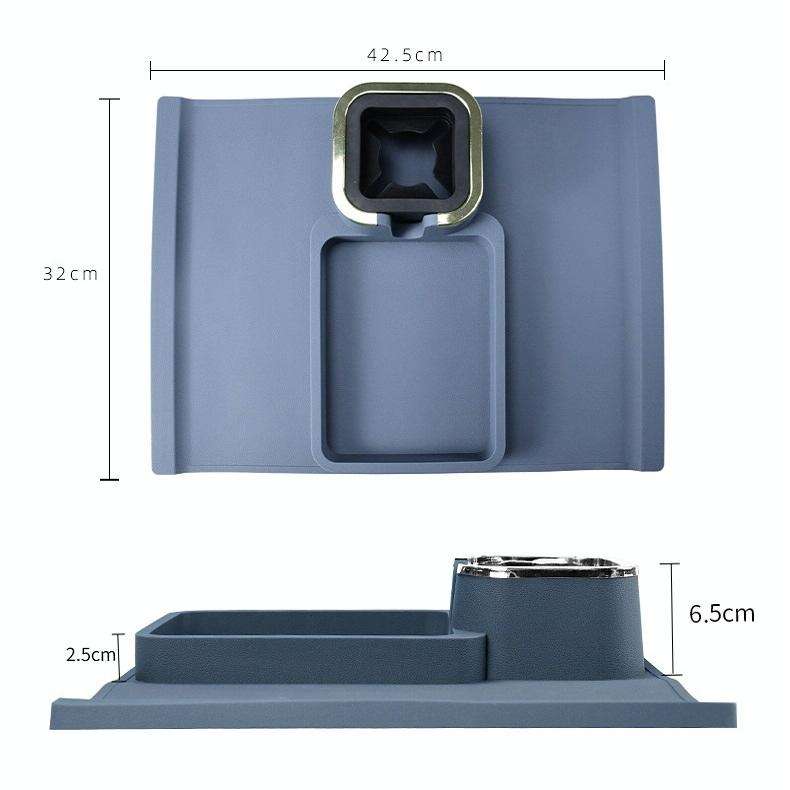 Sofa Armrest Car Seat Armrest Silicone Coaster Heat Insulation Anti-scalding Cup Holder(Black)