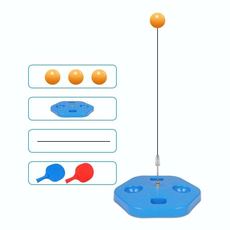 Single Table Tennis Trainer Elastic Flexible Shaft Fixed Ball Training Device, Specification: Blu...