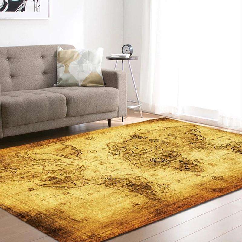 World Map Carpets Rug Bedroom Kids Baby Play Crawling Mat Memory Foam Area Rugs Carpet, Size:40x6...
