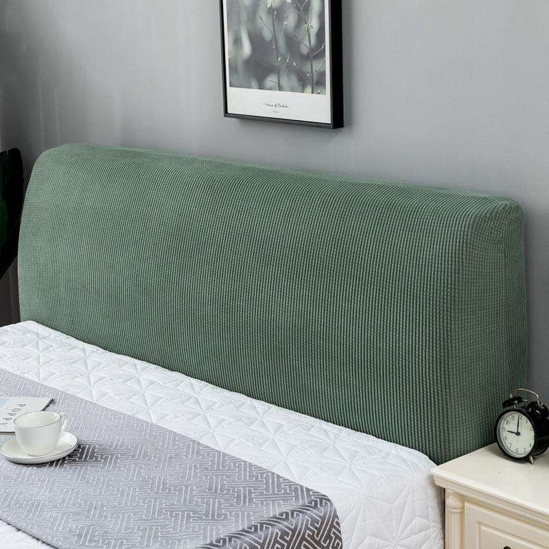 Polar Fleece Elastic Full Covered Headboard Dust Cover, Size:220cm(Green)