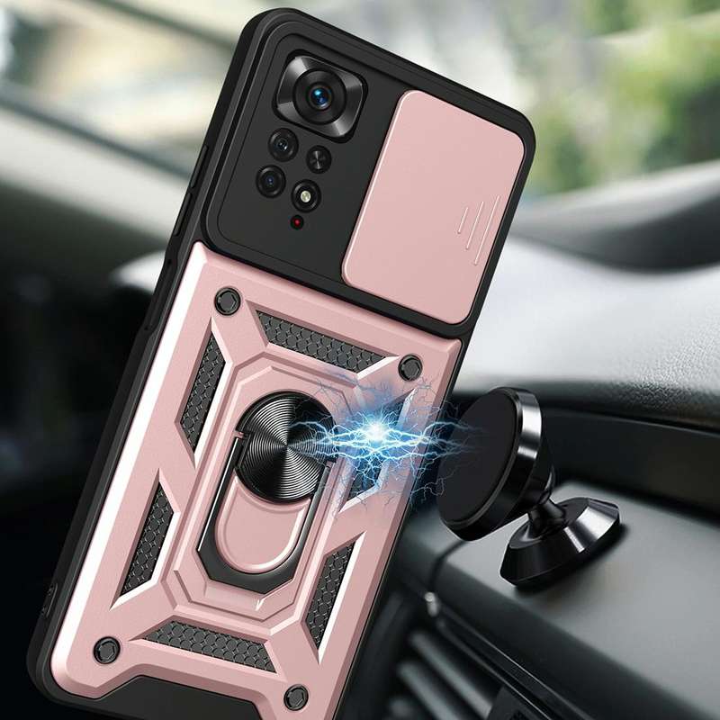 For Xiaomi Redmi Note 11 Pro (Global) Sliding Camera Cover TPU+PC Phone Case(Black)