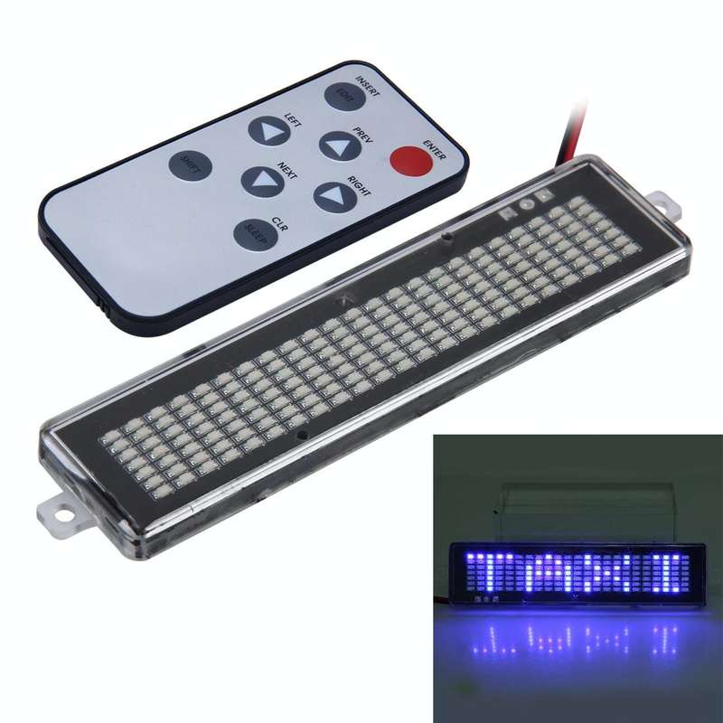 DC 12V Car LED Programmable Showcase Message Sign Scrolling Display Lighting Board with Remote Co...