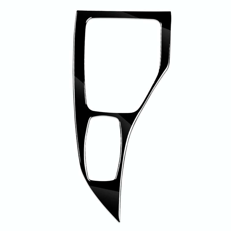 Car Right Drive Gear Panel Outer Frame Decorative Sticker for BMW X1 E84 2011-2015(Black)