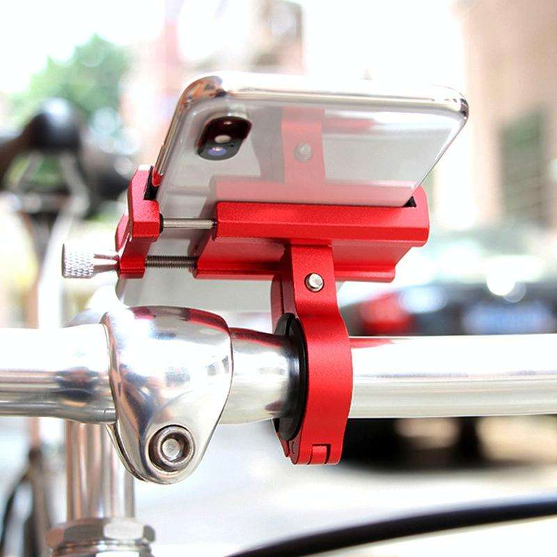 Motorcycle Handlebar Aluminum Alloy Phone Bracket(Silver)