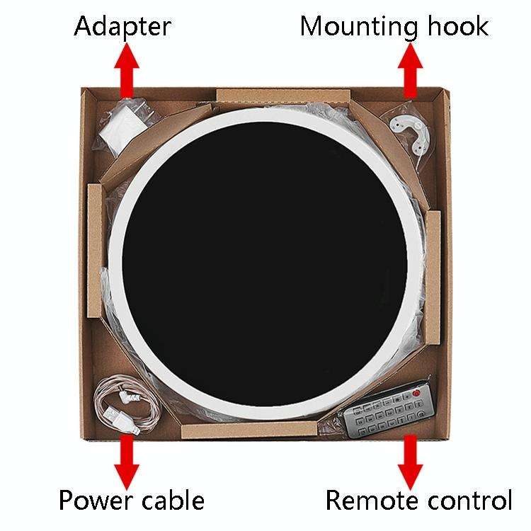 6620 12 Inch LED Simple Wall Clock Living Room Round Silent Digital Temperature And Humidity Elec...