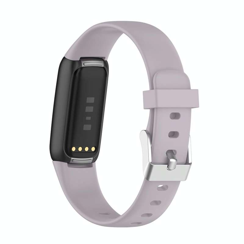 For Fitbit Luxe Silicone Watch Band, Size:S(Light Purple)