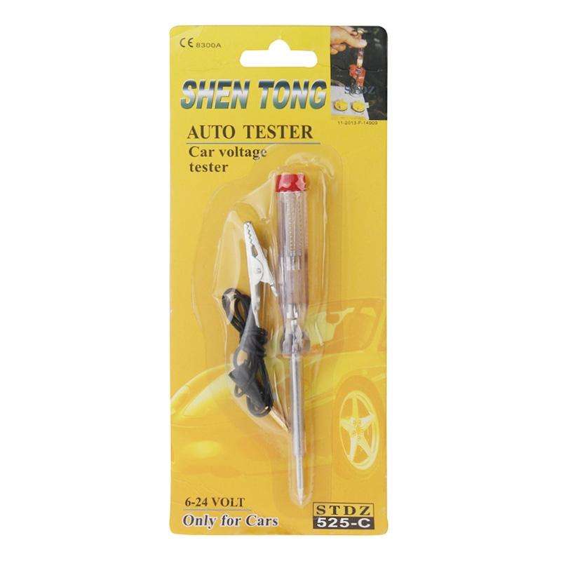 Auto Detection Repair Tools Alligator Clip Car Voltage DC 6-24 Volt Circuit Tester Pen