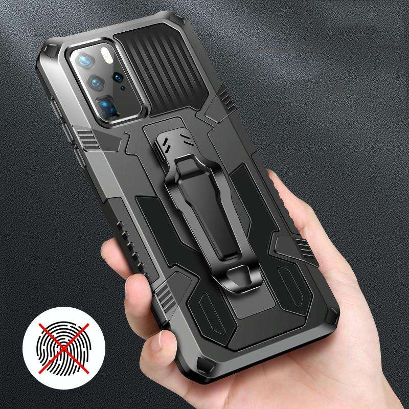 For Huawei Nova 5T Machine Armor Warrior Shockproof PC + TPU Protective Case(Black)