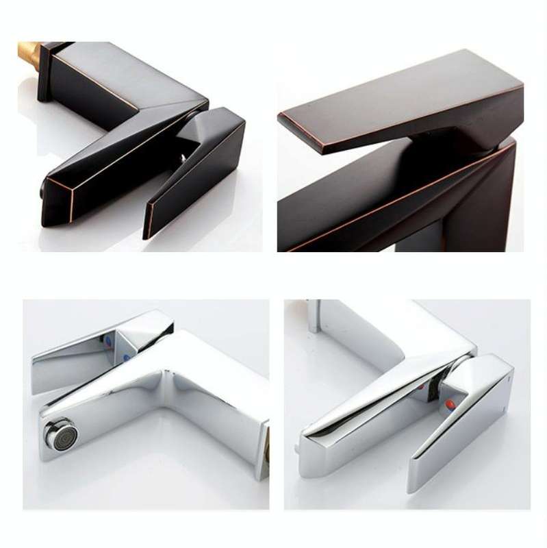 Hardware Faucet Bathroom Hot & Cold Water Faucet, Specification: Black 99508