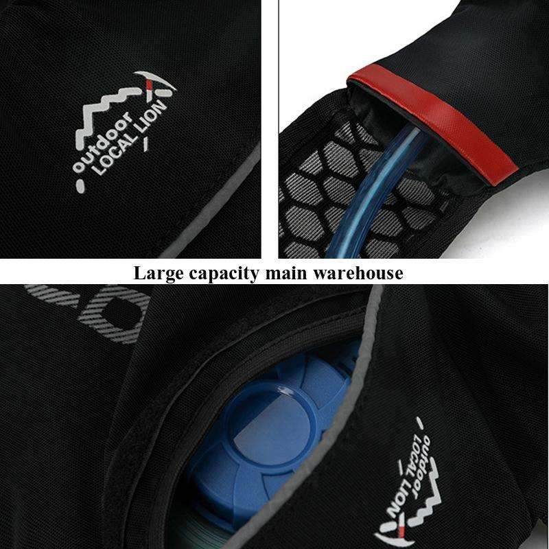 INOXTO Outdoor Sports Backpack Marathon Running Cycling Bag Water Kettle Bag(498A Black)