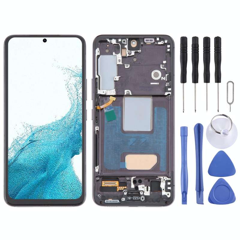 For Samsung Galaxy S22 5G SM-S901B EU Version TFT LCD Screen Digitizer Full Assembly with Frame (...