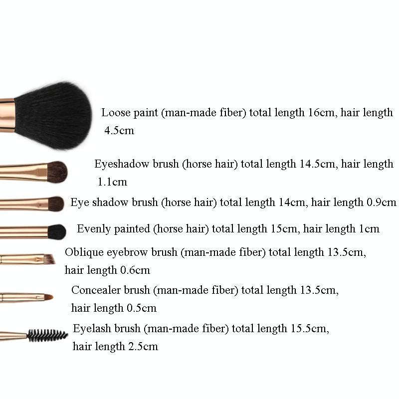 ZOREYA 7-In-1 Makeup Brush Set Brush Blush Brush Foundation Brush With Makeup Brush Bag(New Nude ...