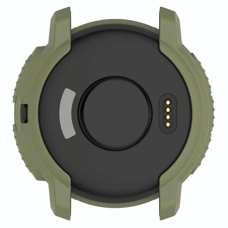 For Garmin Instinct Crossover Armor Hollow Watch Protective Case(Jungle Green)