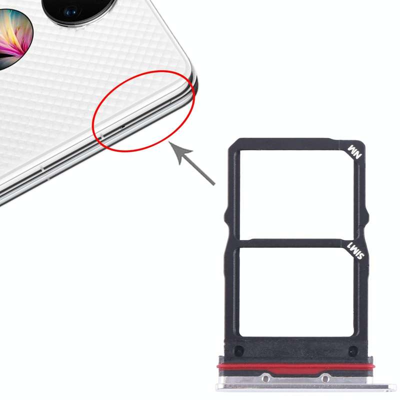 For Huawei P50 Pocket SIM + NM Card Tray (Silver)