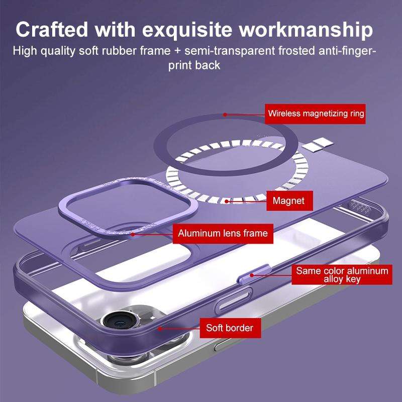 For iPhone SE 2022 / 2020 / 8 / 7 MagSafe Frosted Translucent Mist Phone Case(Black)
