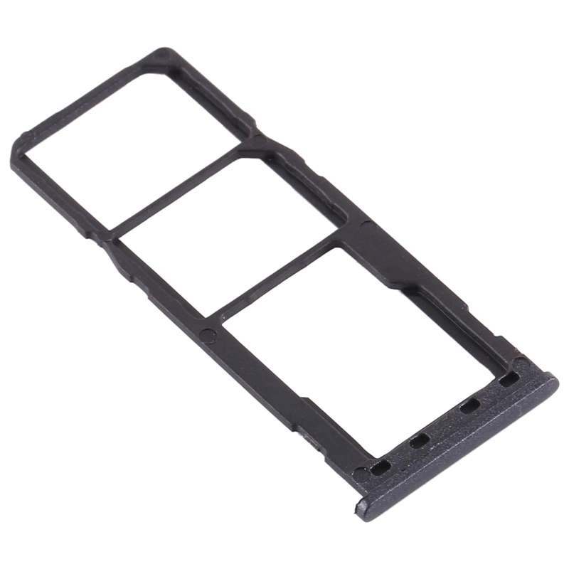 For Samsung Galaxy M10 SM-M105 SIM Card Tray + SIM Card Tray + Micro SD Card Tray (Black)