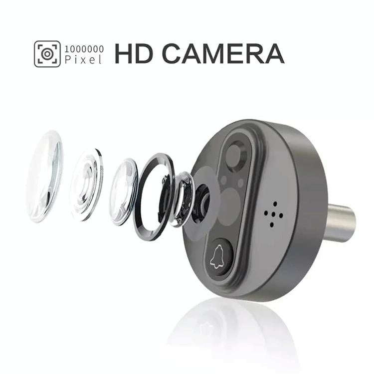 R9 4.3 inch WiFi Smart Video Visual Electronic Peephole Doorbell (Black)
