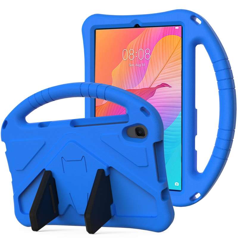 For Huawei MatePad T8 EVA Flat Anti Falling Protective Case Shell with Holder(Blue)