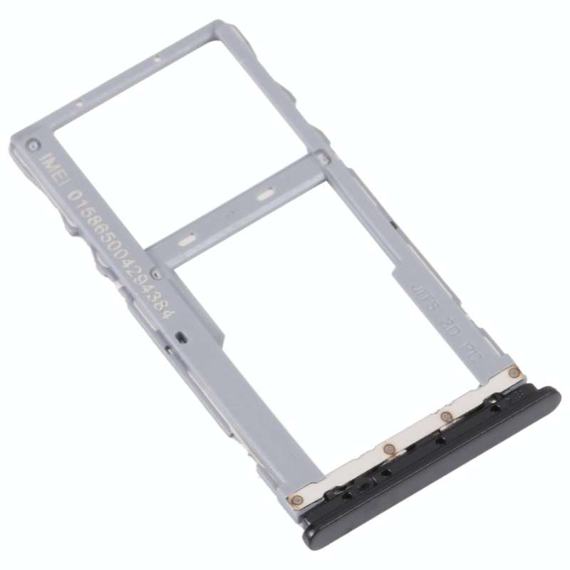 For TCL 20E Original SIM Card Tray + Micro SD Card Tray (Black)