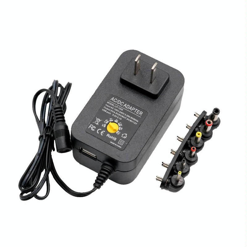 3V 4.5V 5V 6V 7.5V 9V 12V 2A 2.5A AC DC Adapter Adjustable Power Adapter Universal Charger Power ...