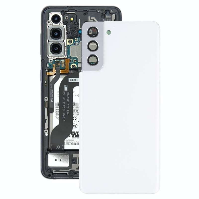 For Samsung Galaxy S21+ 5G Battery Back Cover with Camera Lens Cover (White)