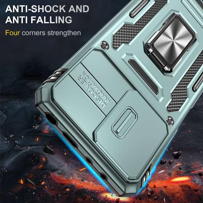 For Xiaomi Redmi Note 12 Pro 5G Global Armor PC + TPU Camera Shield Phone Case(Alpine Green)