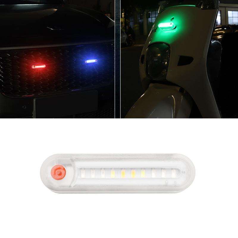 Motorcycle Electric Car Anti-Rear Collision Solar Strobe Warning Light, Specification: Colorful L...