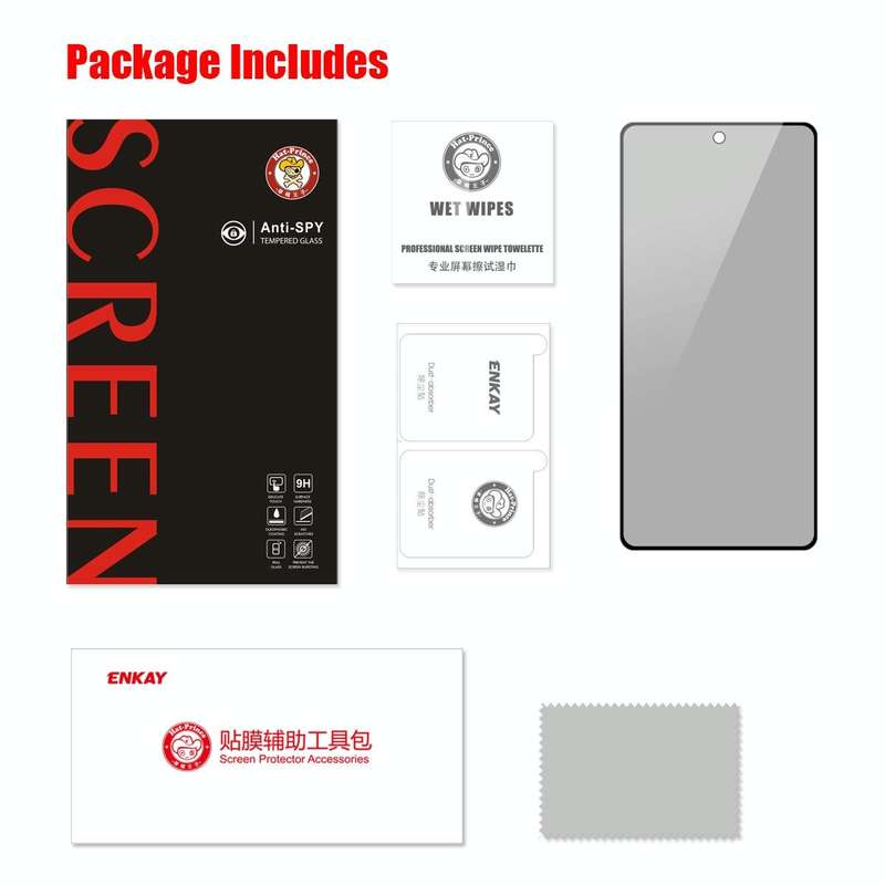 For Samsung Galaxy A54 5G ENKAY 28 Degree Anti-peeping Tempered Glass Full Screen Film