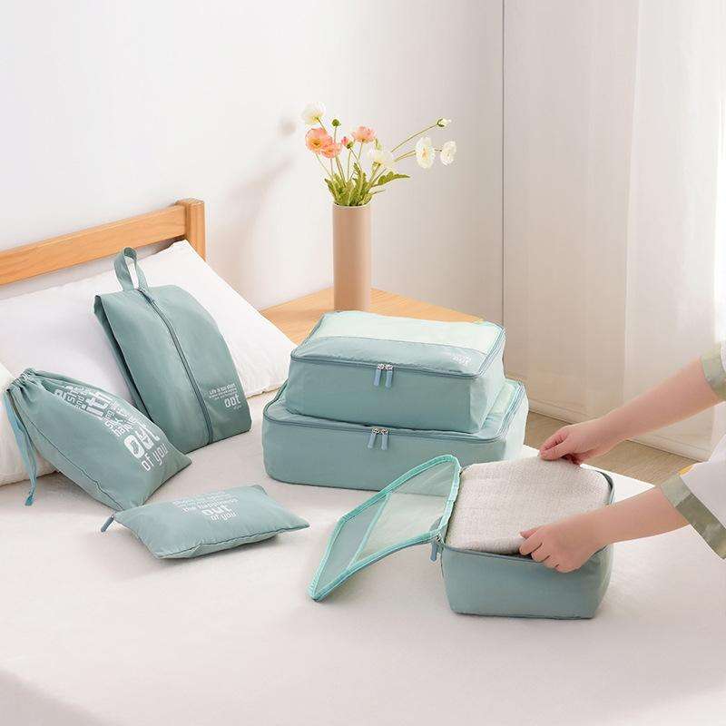 RH2203 6 In 1 Travel Portable Storage Bag Set Without Suitcase(Yellow)