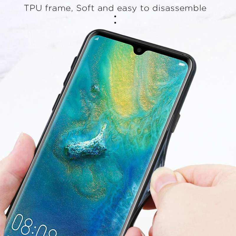 For Huawei P30 Gradient Color Glass Case(Purple)