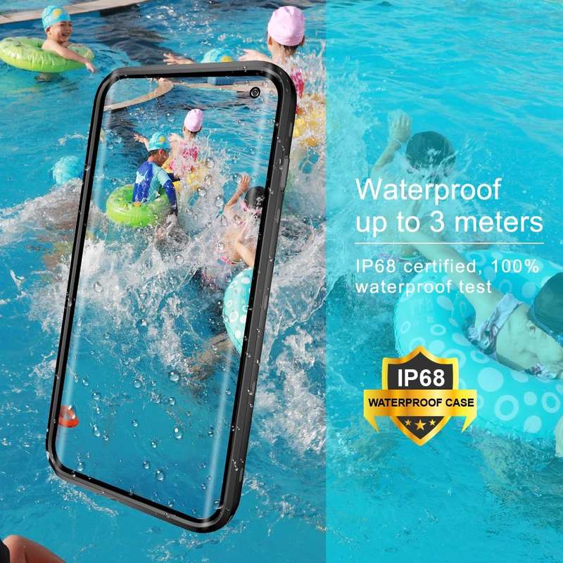 For Samsung Galaxy S10 RedPepper Transparent Dot Shockproof Waterproof PC + TPU Protective Case(B...