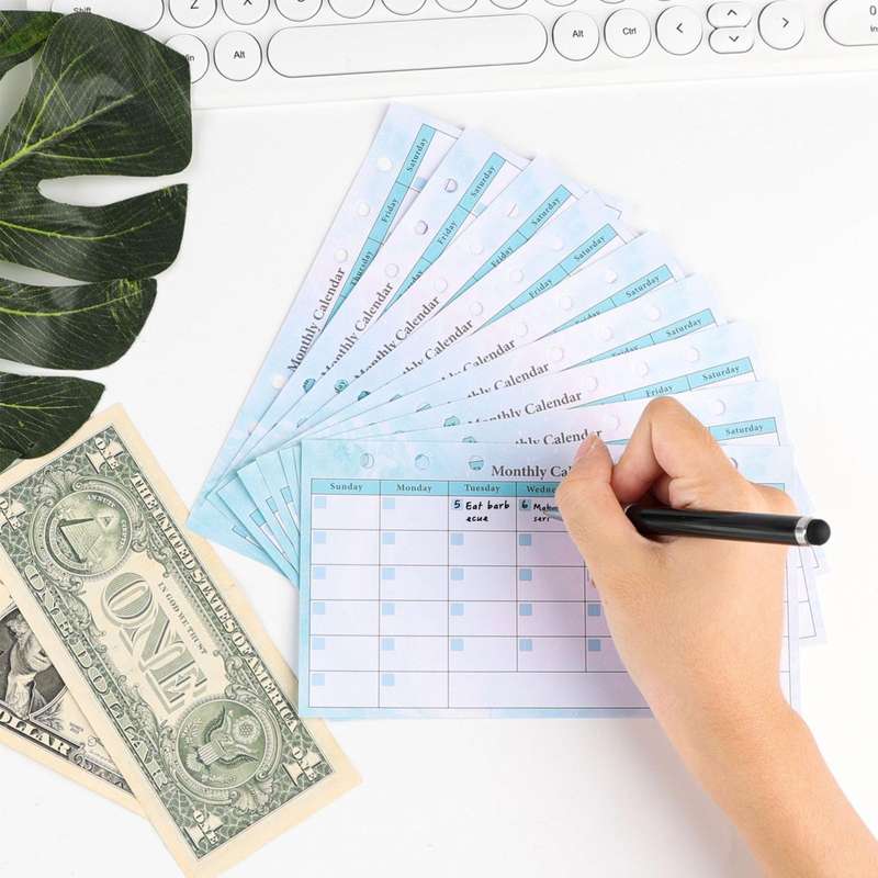 A6 6 Hole Budget Book Loose-leaf Replacement Core Handbook Insert,Spec: 3 In 1