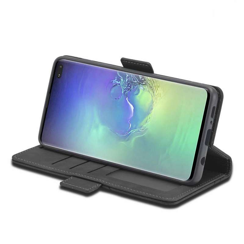 For Samsung Galaxy S10+ Forwenw Dual-side Buckle Leather Phone Case(Black)