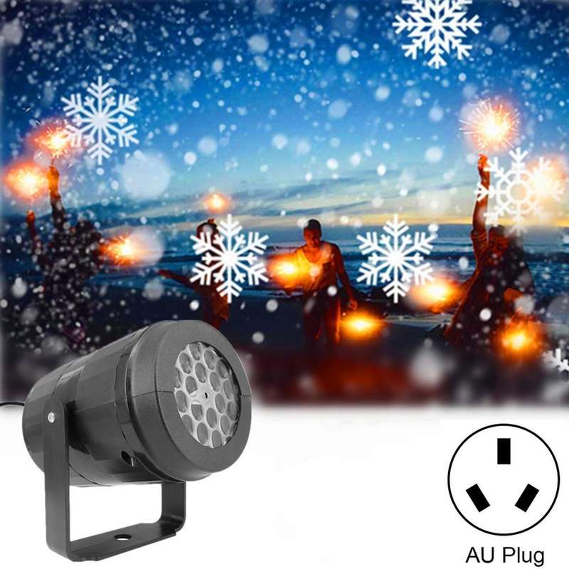 KD-1001 LED Rotatable Christmas Decoration Snowflake Projector Light, Specification: AU Plug