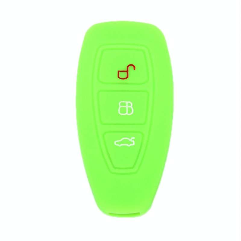 For Ford Focus/Mondeo 2pcs Folding Three-Button Key Protect Cover(New Green)