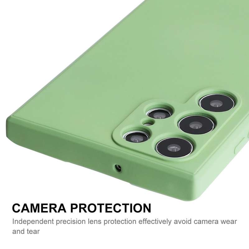 For Samsung Galaxy S22 Ultra 5G ENKAY Liquid Silicone Soft Shockproof Phone Case(Beige)