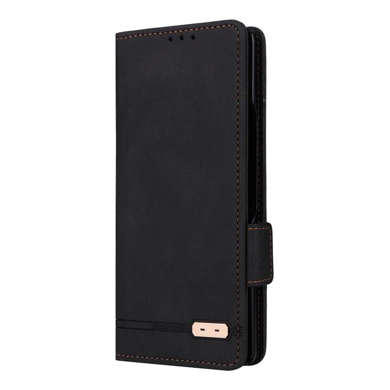 For Samsung Galaxy Z Fold2 5G Magnetic Clasp Flip Leather Phone Case(Black)