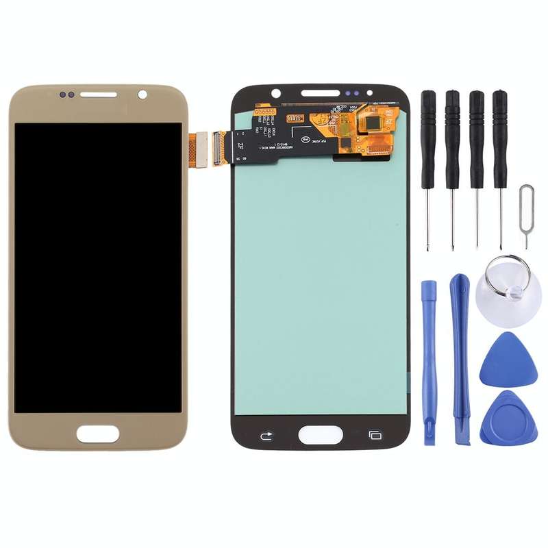 OLED LCD Screen for Samsung Galaxy S6 with Digitizer Full Assembly (Gold)