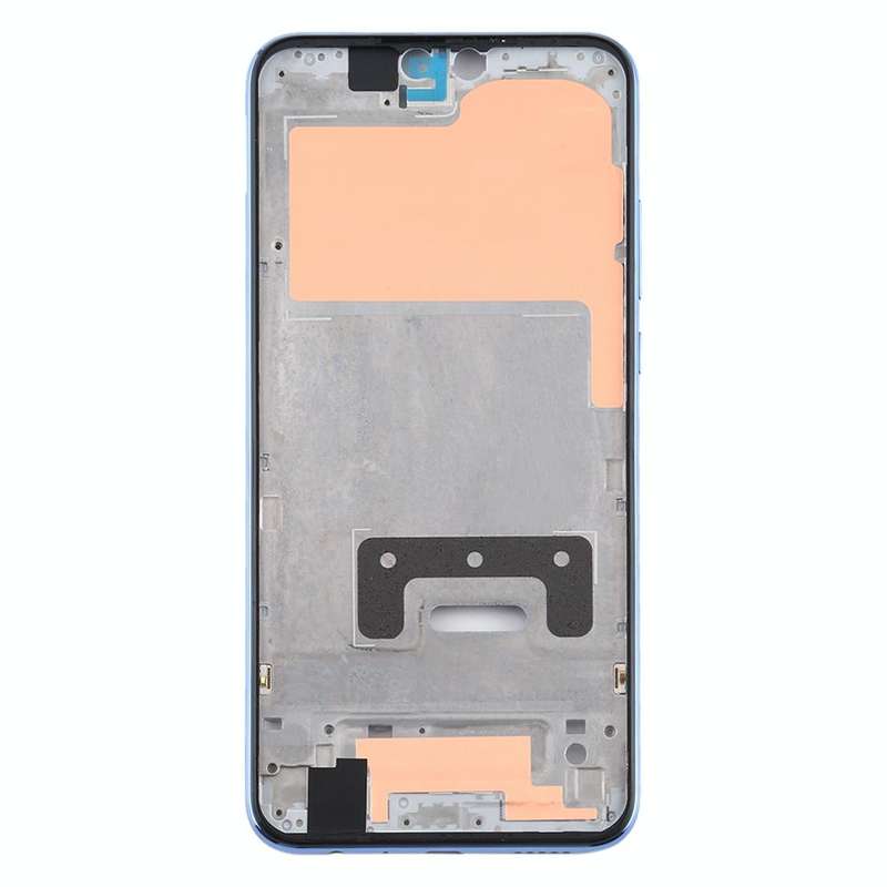 Front Housing LCD Frame Bezel Plate with Side Keys for Huawei Y9 (2019)(Silver)